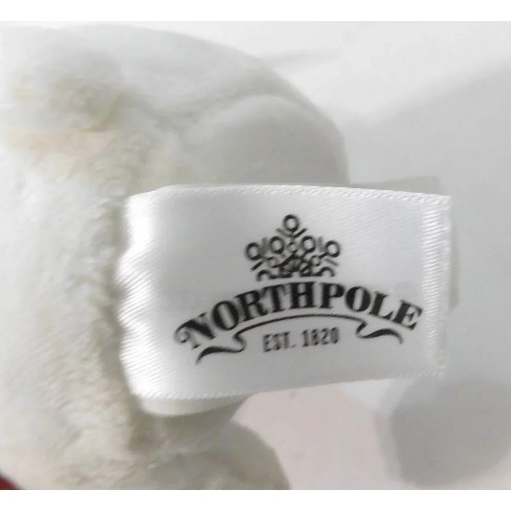 Hallmark Northpole Christmas Tree Ornament Plush Bear Candy Cane
